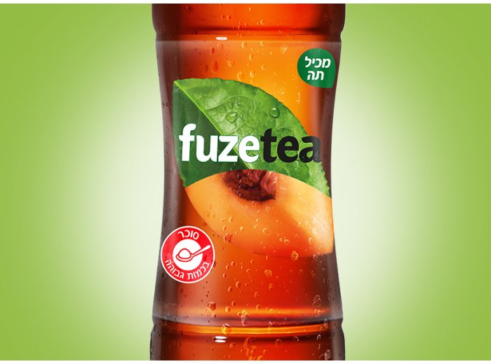 FUZE tea בטעם אפרסק זכוכית 330 מ"ל
